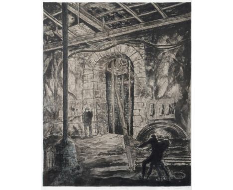 Tom McGuinness (1926-2006) ''Slingin in the Pantry'' Signed, inscribed and dated 1978, numbered 6/10?, lithograph, 76cm by 55