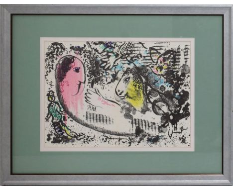 Chagall, Marc (1887 Vitebsk - Paul de Vence 1985) "Reverie". Farblithographie (Mittelfalz), aus "Derriere le Miroir" (DLM) Nr