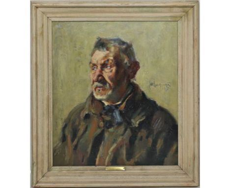 Spethmann, Albert (1894 Hamburg - Bad Tölz 1986) "Alter Mann", so verso bez. und Ortsbez. München. Öl/Lwd., re. sign. und dat