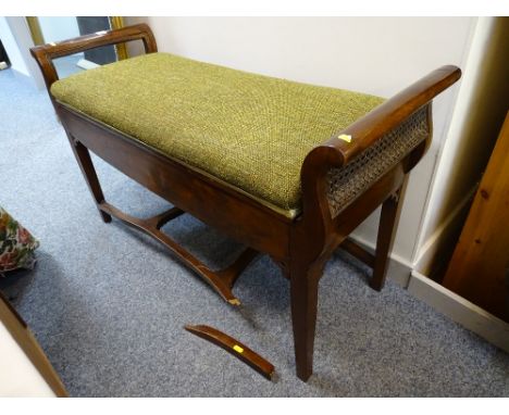 Vintage twin seat piano stool A/F