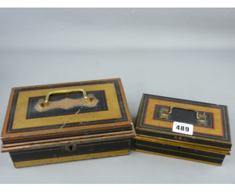 Two vintage cash tins