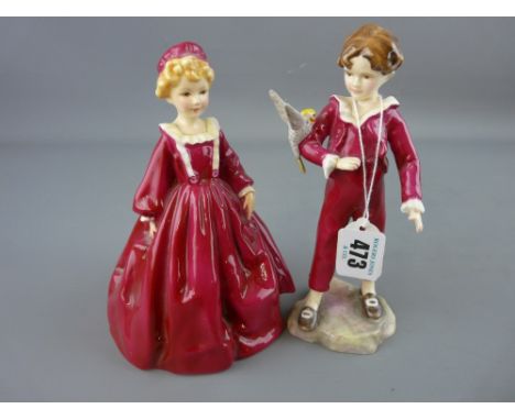 Two Royal Worcester figurines 'The Parakeet' no. 3087 and 'Grandmother's Dress' no. 3081