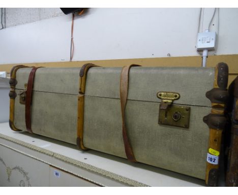 Wooden banded travel case/trunk