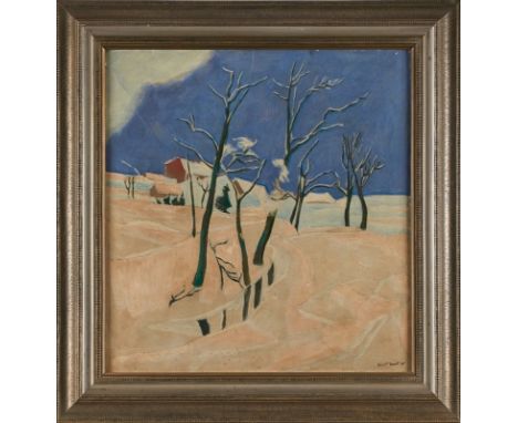 Gemälde Reinhold Ewald1890 Hanau - 1974 Hanau "Winterlandschaft" u. re. sign. u. dat. R. Ewald 28 ÖL/Karton, 68 x 72 cm Lit.: