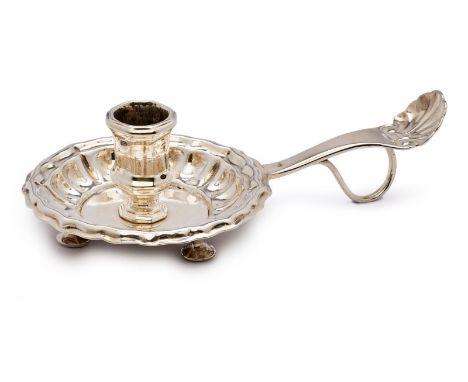 Kerzenleuchter, Barock, Wien 1733.Silber 13-löt. Beschau Wien m. "13" u. Dat. "1733", Repunzierung (f. 1806/07), Meistermarke