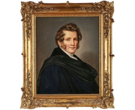 Gemälde Benjamin H. Orth1803 Karlsruhe - 1875 Karlsruhe "Portrait eines Herren" u. re. sign. u. dat. B. Orth 1875 Öl/Lwd., 66