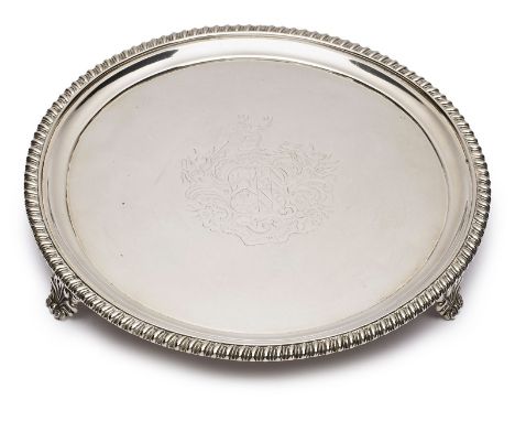 Presentoir, Georgian, London 1825.Sterlingsilber. Beschau London, George IV., Jahresbuchstabe "k" (f. 1825), Meistermarke f. 
