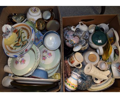 Ceramics - a Royal Staffordshire part dinner service; a Denby Greenwheat coffee pot; Denby Ferndale vases; a Royal Worcester 