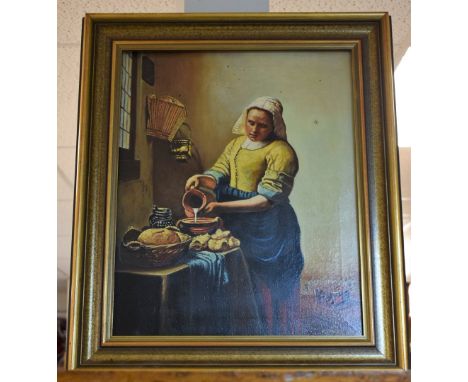 R. SealeyMilkmaidsigned, oil on canvas, 48cm x 38cm