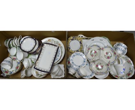 Ceramics - a Colclough Braganza dinner and tea set for six comprising dinner plates, salad plates, side plates, cups and sauc