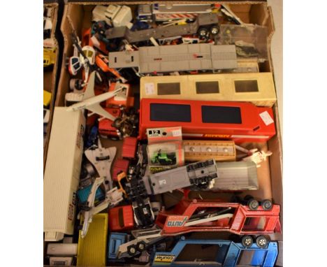 Die-cast Vehicles - Matchbox a Guy Warrior car transporter k-8;  others Super-kings inc K-10 car transporter, blue;  another 