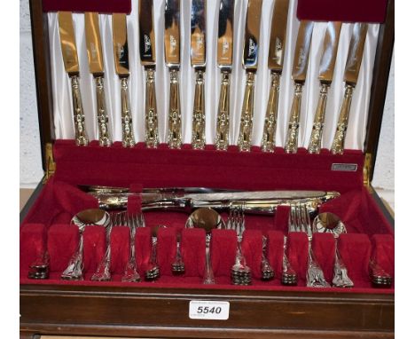 A K. Bright Ltd, Sheffield canteen of cutlery for six, cased
