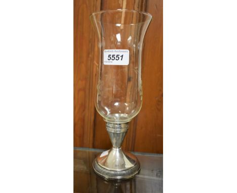 A sterling silver storm lamp