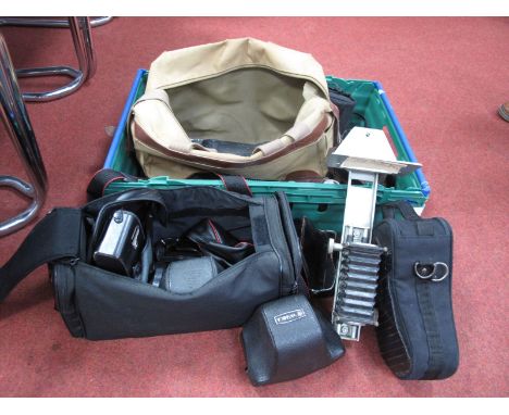 Camera Bags and Cases, large quantity (empty) Kodak, Pentax, Yashica, Pentacon, etc.