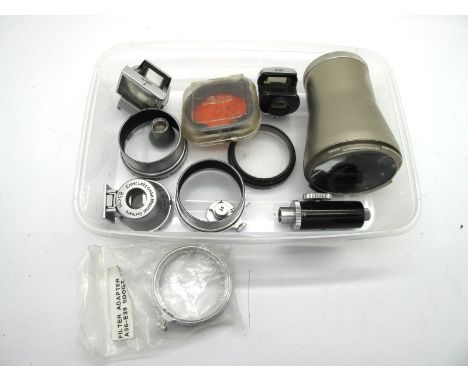 Leitz Mechanical Timer, filters adapters, magnifier for focusing stage, filter, etc.