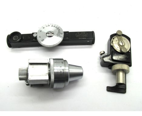 Leitz View Finder, Leitz Range Finder, Leitz Timer Unit.