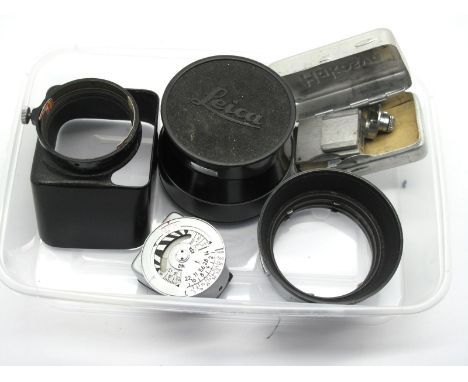 Leitz Lens Hood 12575N, with cap, similar hood, IR00A-Hakosyn Vacu Flash in original box, Leitz Summar Camera Hood, Leica Lig