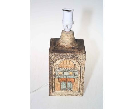 Troika table lamp by Ann Jones, circa 1970's, 22.5cm to top of pottery.