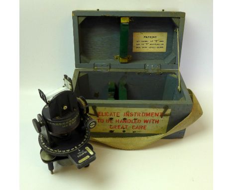 An Air Ministry World War II period Astro compass Mk IISeries number 6A/1174, complete with original painted wooden box.