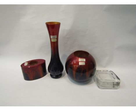 Four pieces of art glass, three Ambiente Zwiesel and a Swedish example (4) 