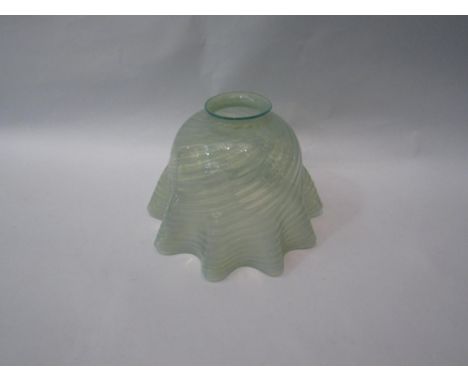 A vaseline fluted lamp shade 