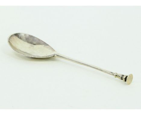 A Commonwealth period silver seal top spoon, Stephen Venables, London 1651/Provenance: Chambers Court, Gloucestershire