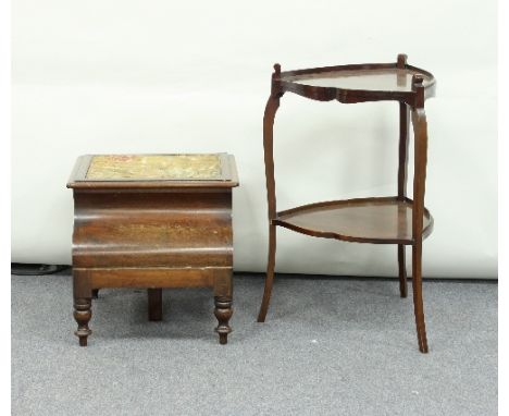 A box top commode and a table