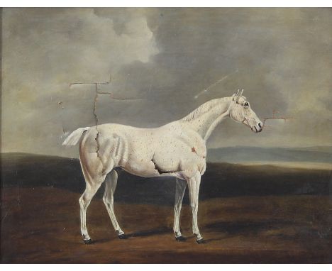 Manner of James Ward/Portrait of a Grey Horse with a Docked Tail in a Landscape/oil on canvas, 43cm x 53cm Condition Report: 