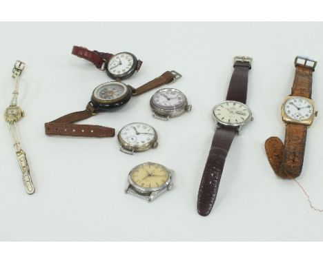 A collection of wristwatches, including a gentleman's stainless steel Omega Automatic Chronometer Constellation, with date an
