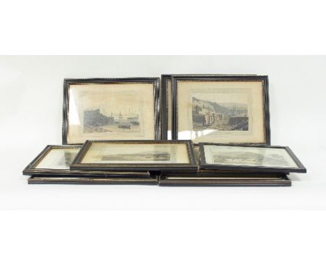By and after William Daniell/Anglesey and Hollyhead/eight handcoloured engravings, 16cm x 23.5cm/and another print of Wales C