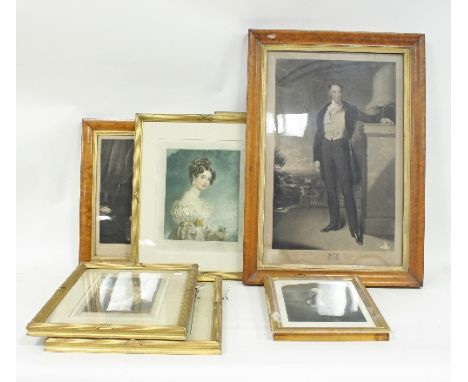 Barnard after Middleton/George Bamfield, Baron Poltimore/engraving, 66cm x 43cm/in maple frame/and sundry 19th Century portra