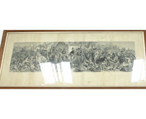 Lumbstocks after Daniel Maclise /Wellington and Blucher meeting after the Battle of Waterloo/dated 1875/engraving, 41.5cm x 1