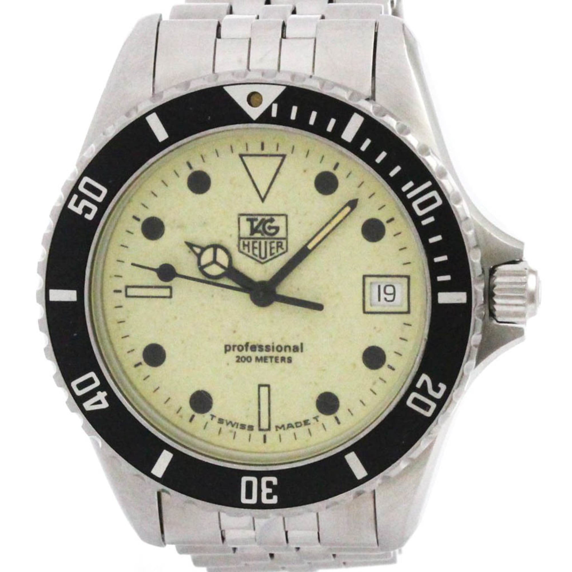 TAG HEUER Professional 1000 Steel Quartz Mens Watch 980.113 Vintage