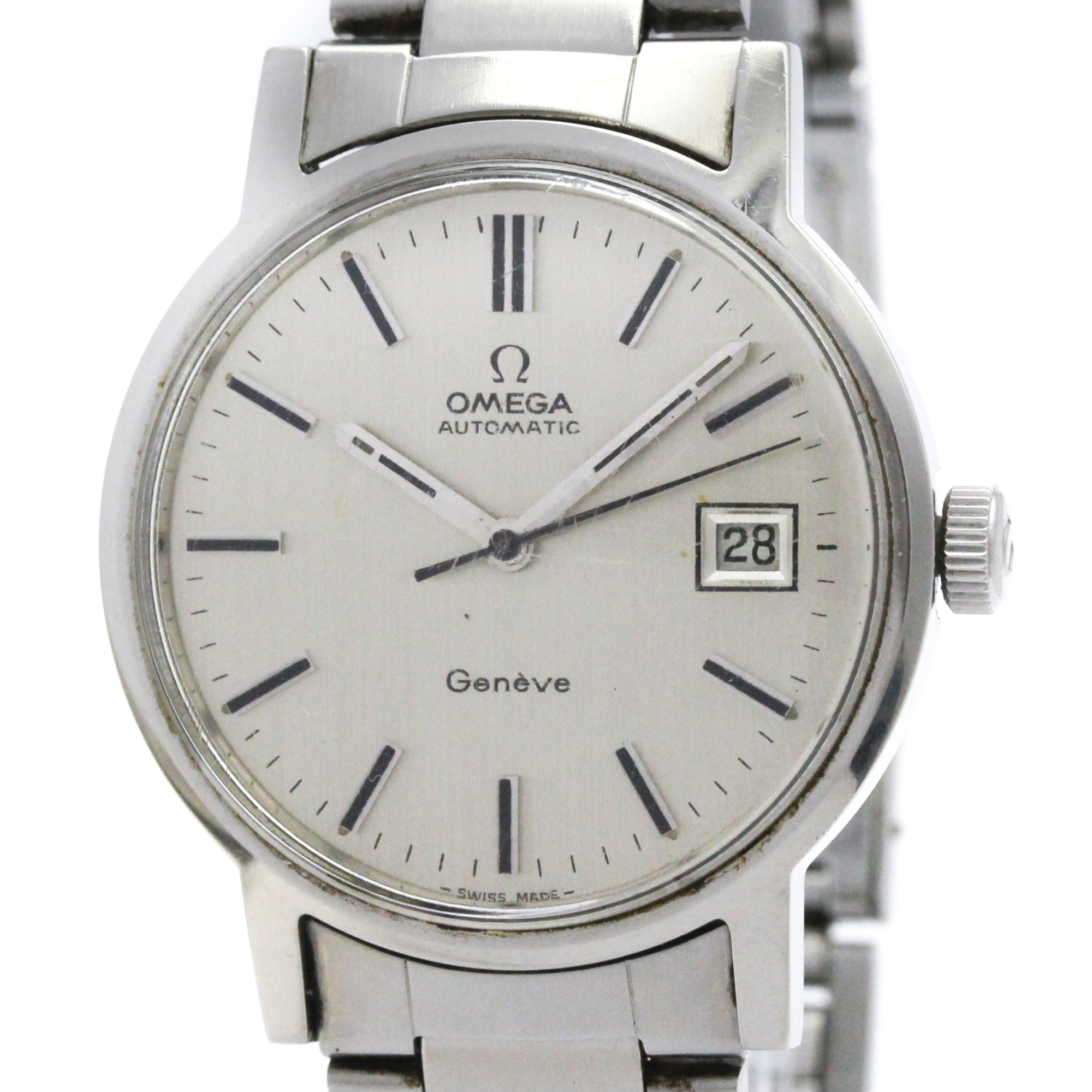 OMEGA Geneve Cal 1481 Steel Automatic Mens Watch 166.0098 Vintage