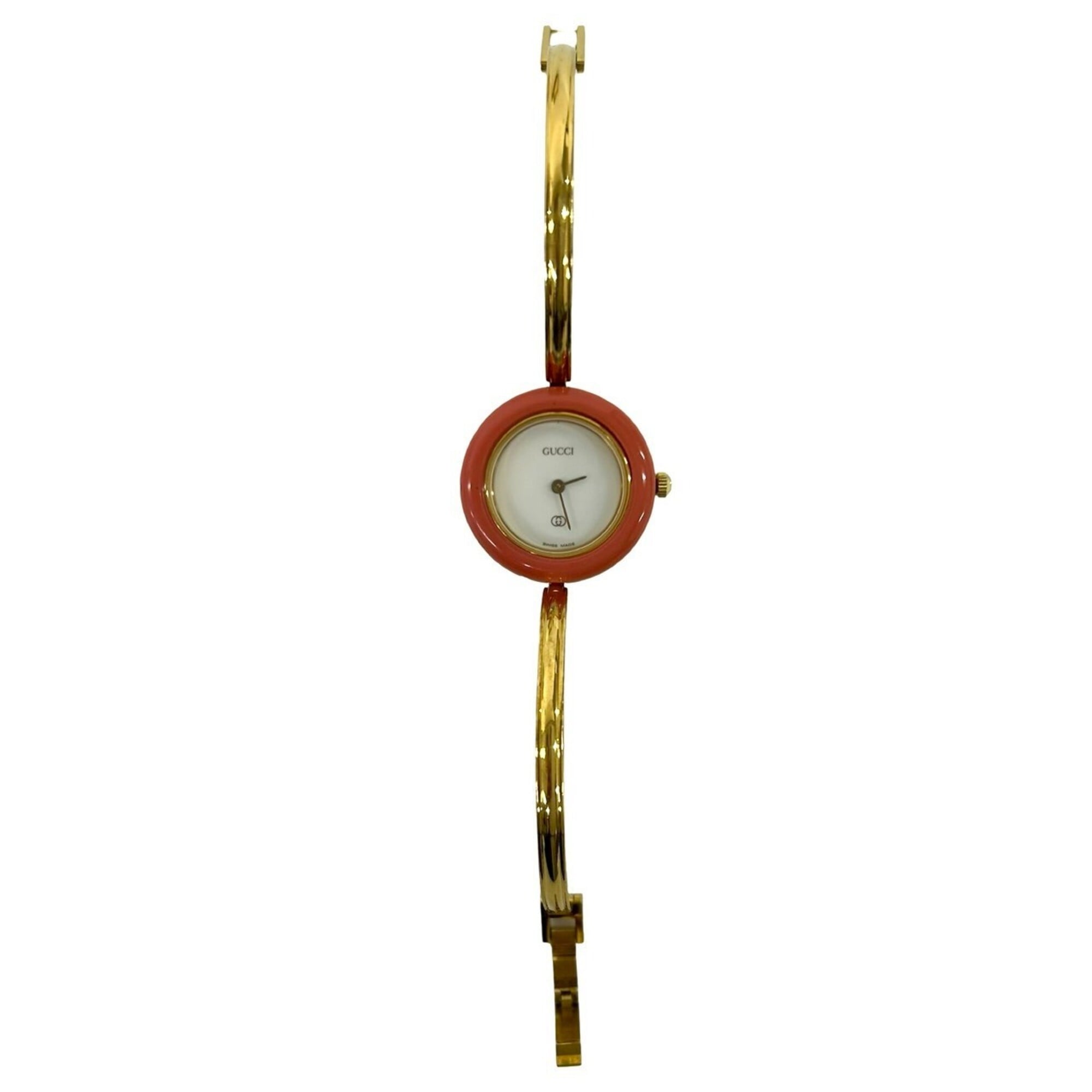 GUCCI Vintage Changeable Bezel Sherry Line GP Watch Wristwatch Gold 30660