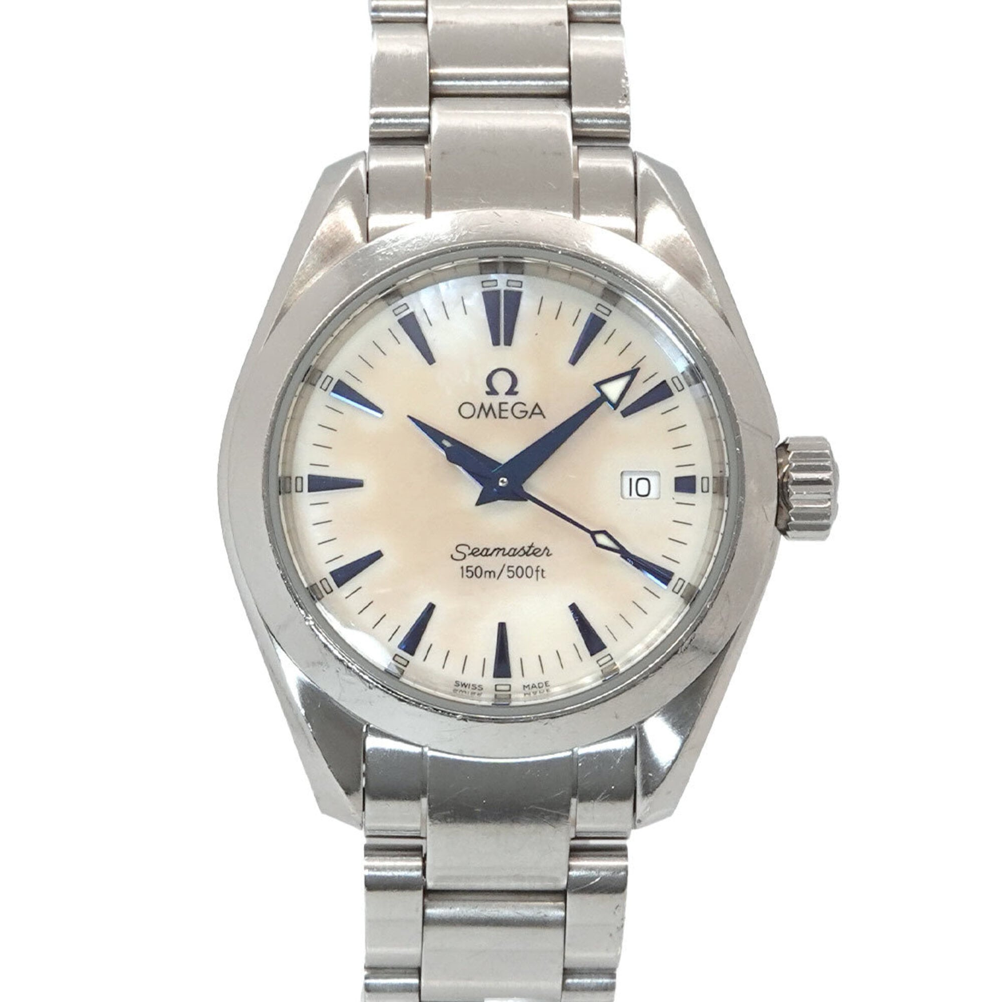 Omega Seamaster Aqua Terra 2577 70 Women\'s Watch, Date Display, White Shell, Quartz Watch
