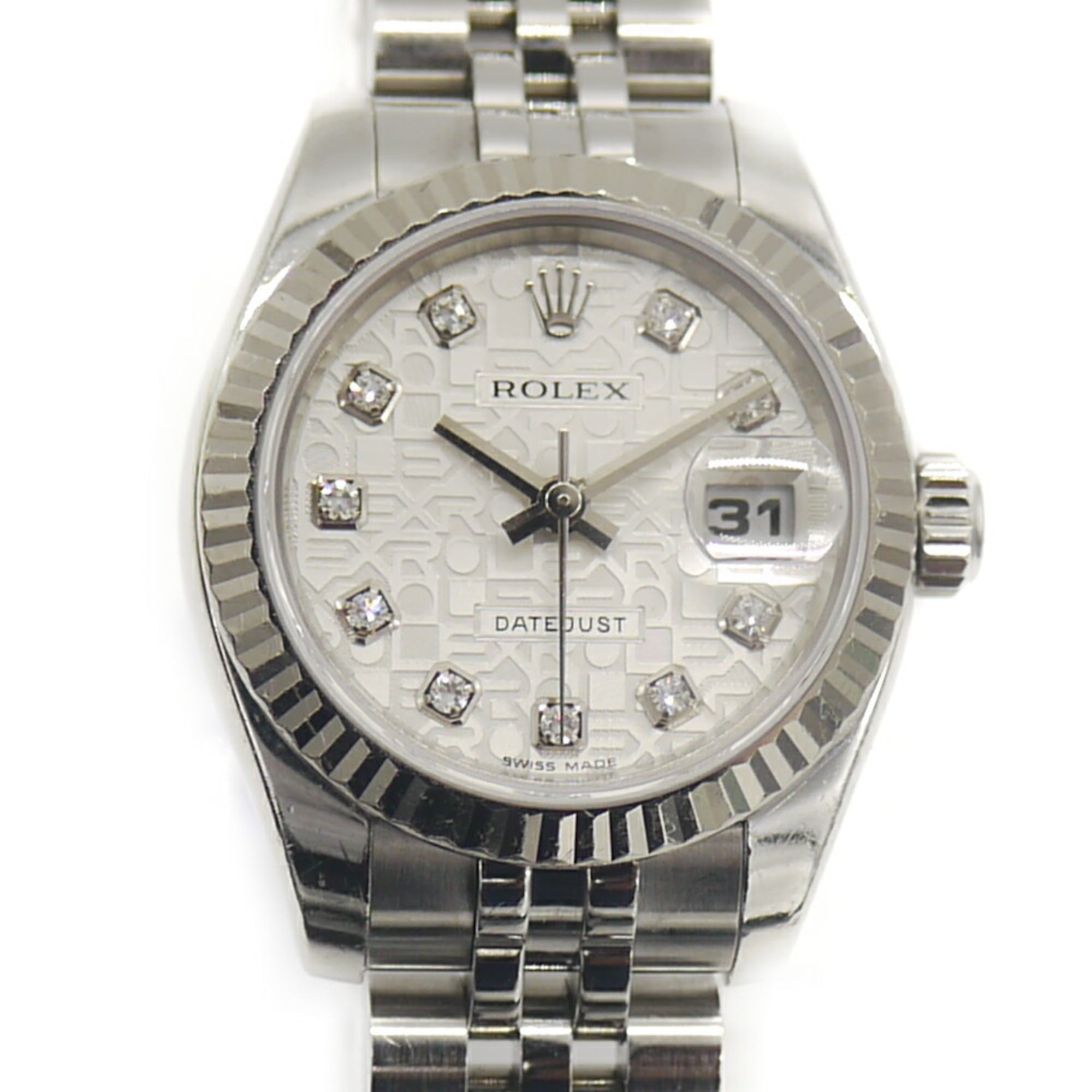 ROLEX Datejust 179174G (D-serial number), Automatic, 10-diamond setting, Computer dial, Ladies\' wat