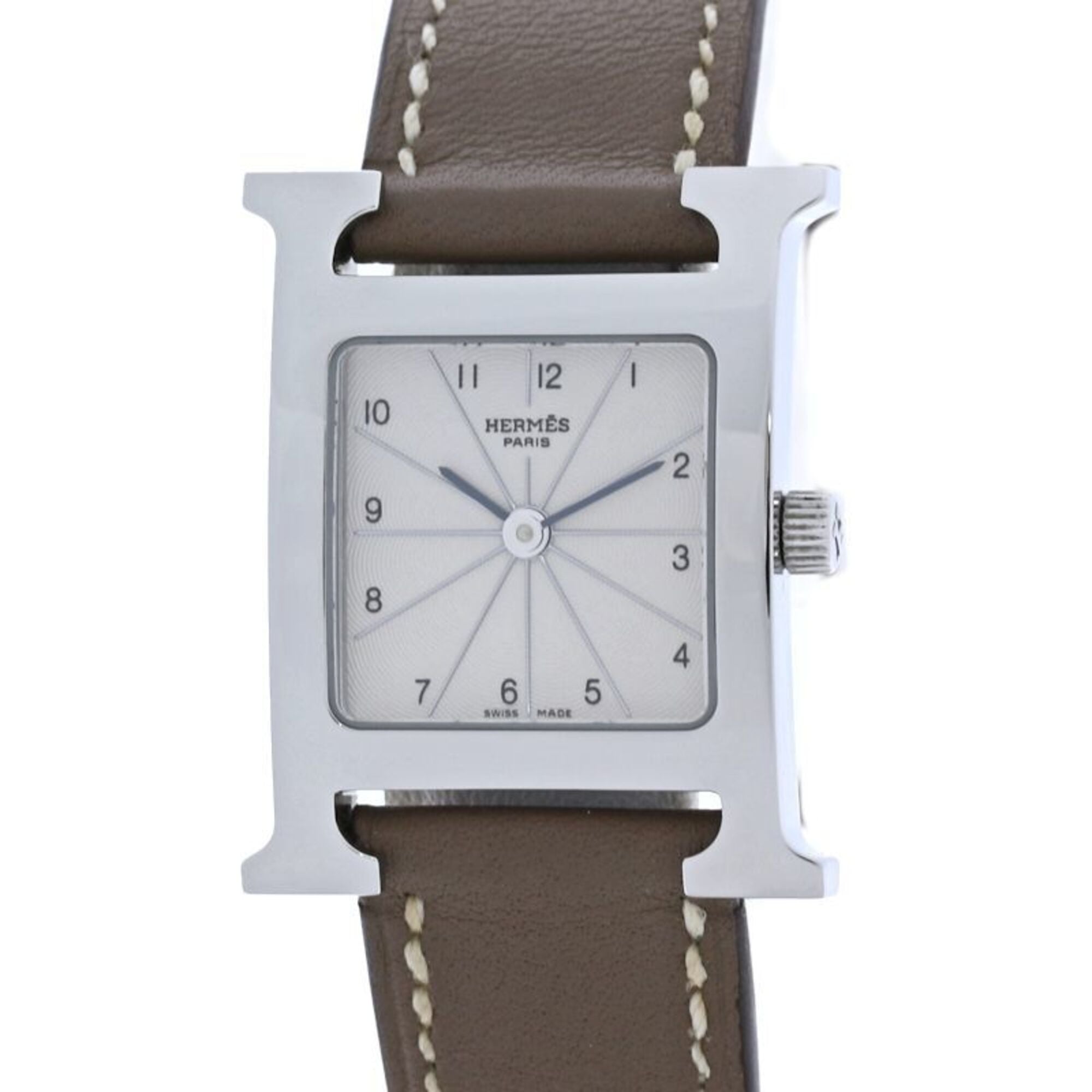 HERMES H-Watch HH1.210.260 WW18 Women\'s Watch Stainless Steel x Cowhide Leather 40556