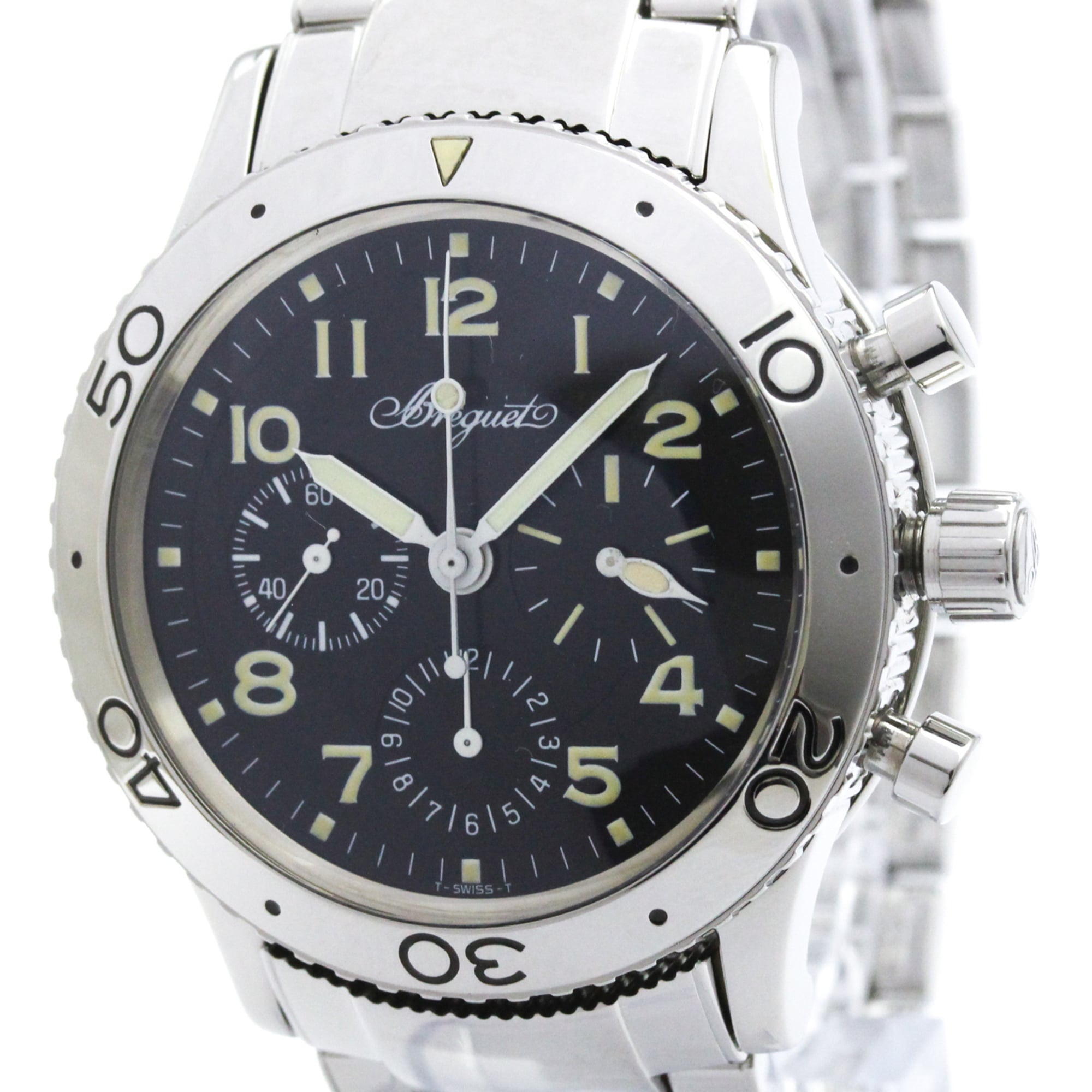 BREGUET Aeronavale Type XX Steel Automatic Mens Watch 3800 Polished
