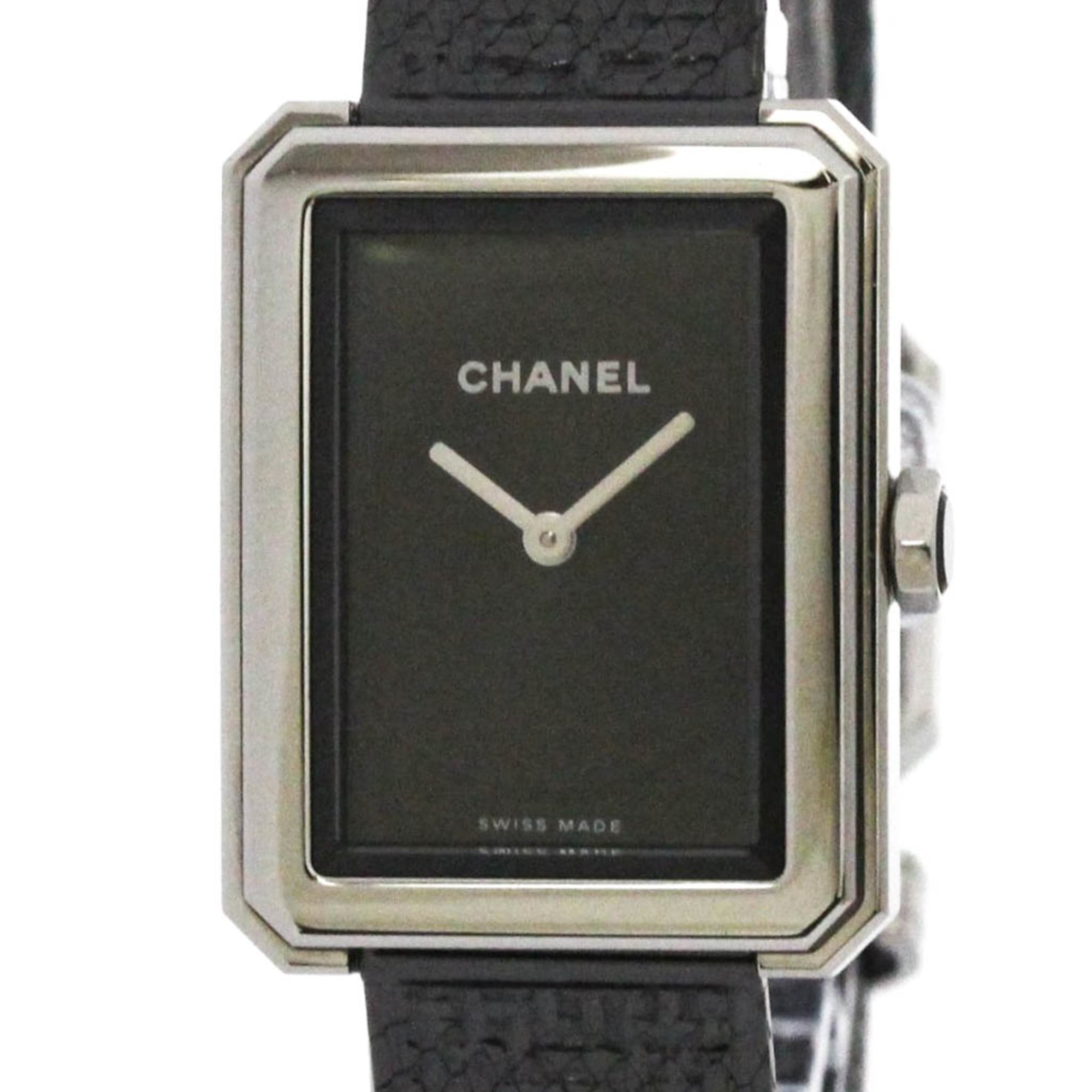CHANEL Boy-Friend Steel Leather Quartz Ladies Watch H5317 ()