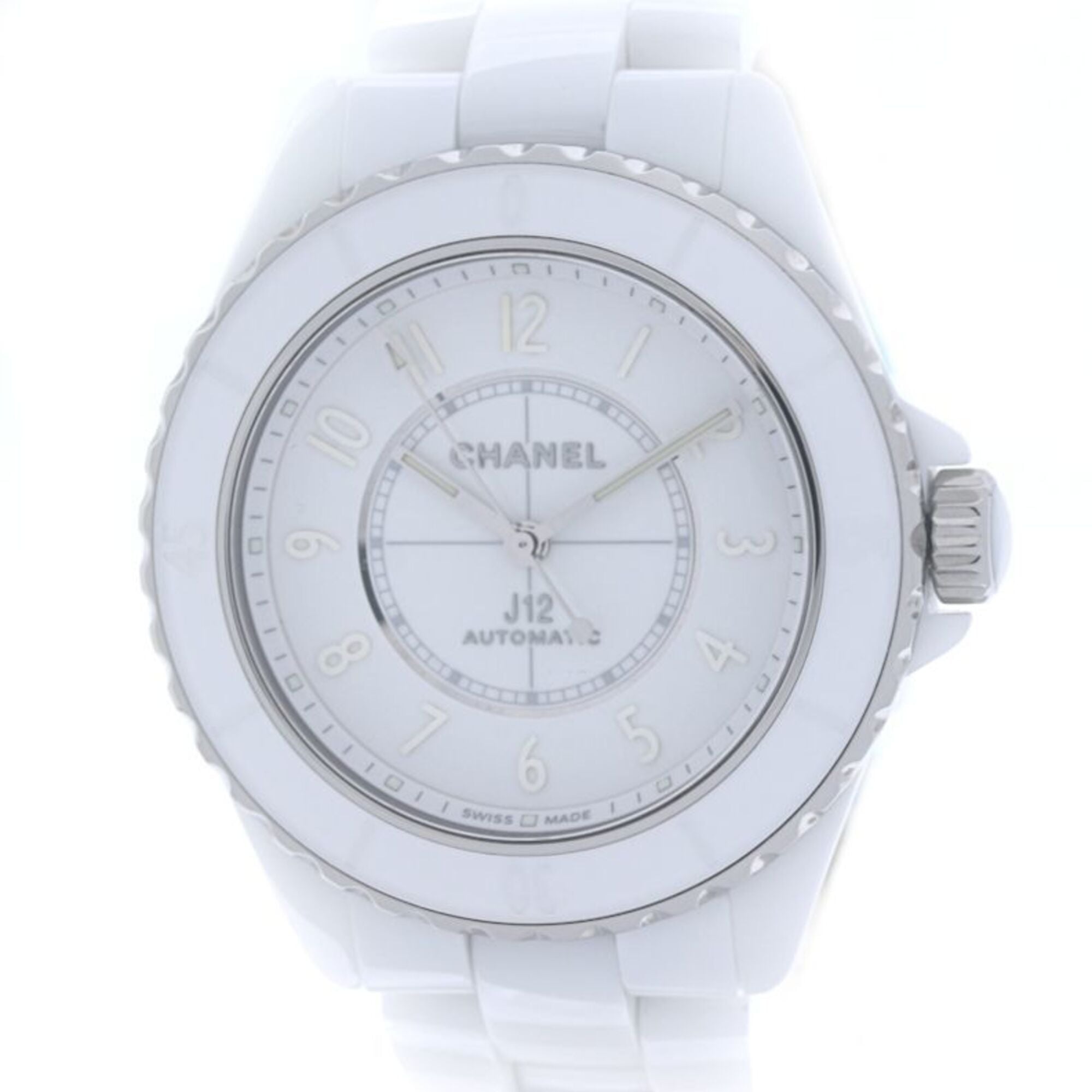 CHANEL J12 Phantom Caliber 12.1 H6186 Men\'s Watch, White Ceramic x Stainless Steel, 40401