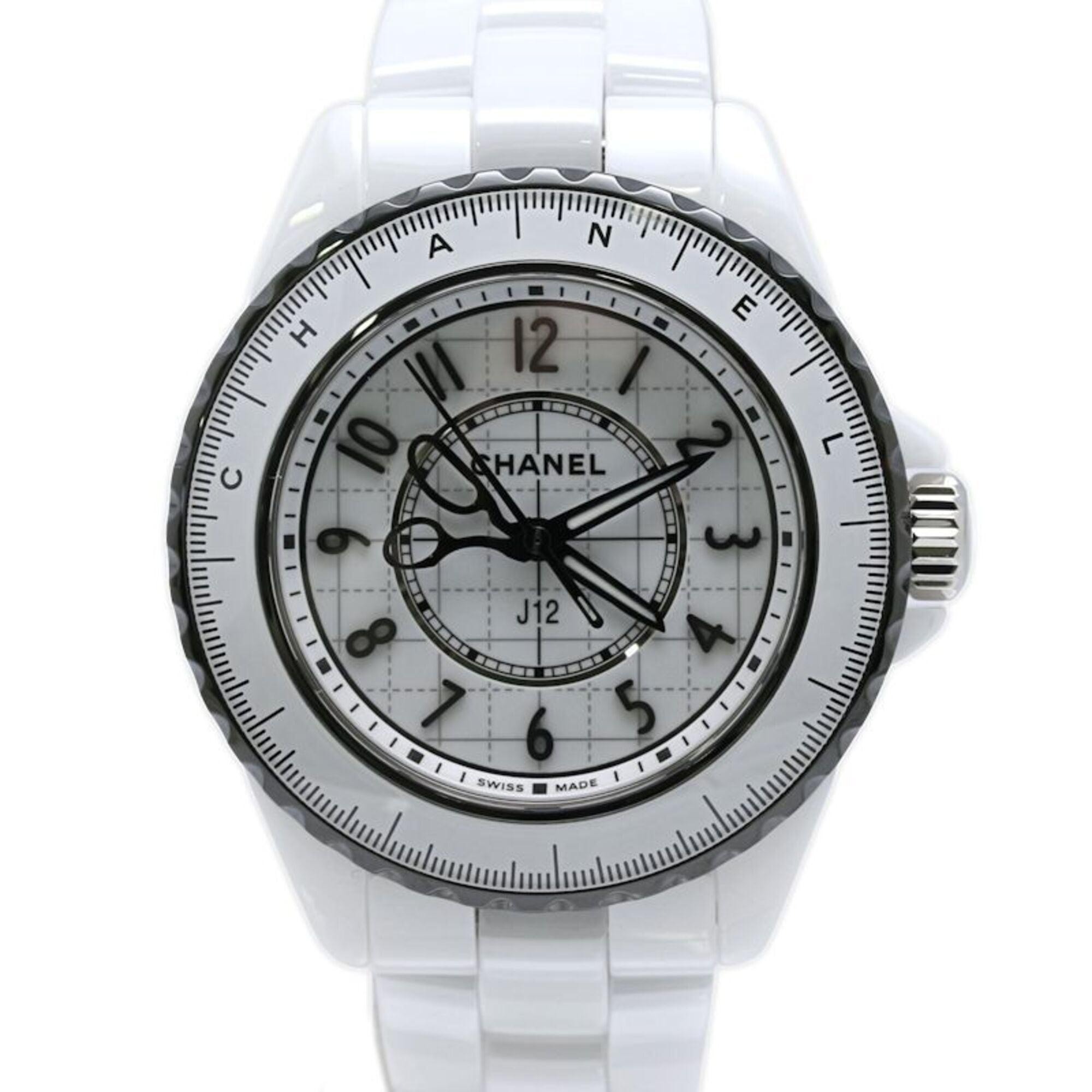 CHANEL J12 Couture H9763 Women\'s Watch, White Ceramic x Stainless Steel, 40446