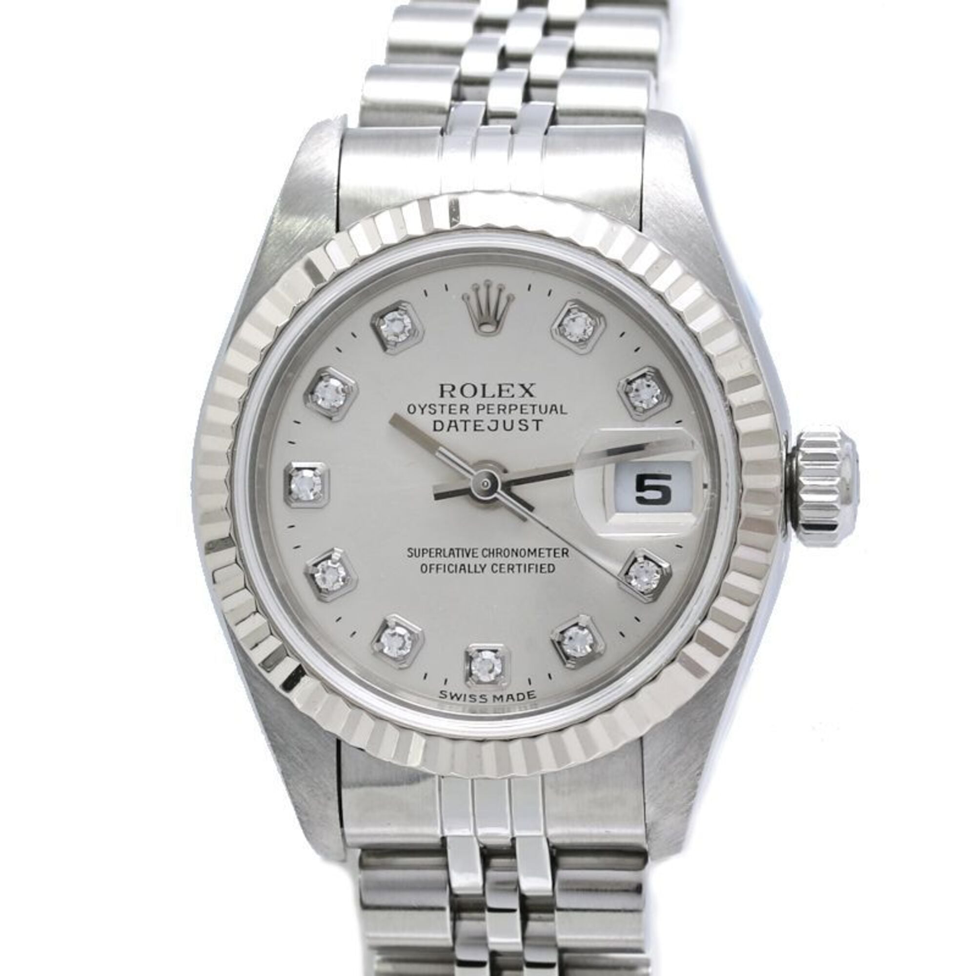 ROLEX Datejust 10P Diamond 79174G Women\'s Watch SSx18KWG 40458