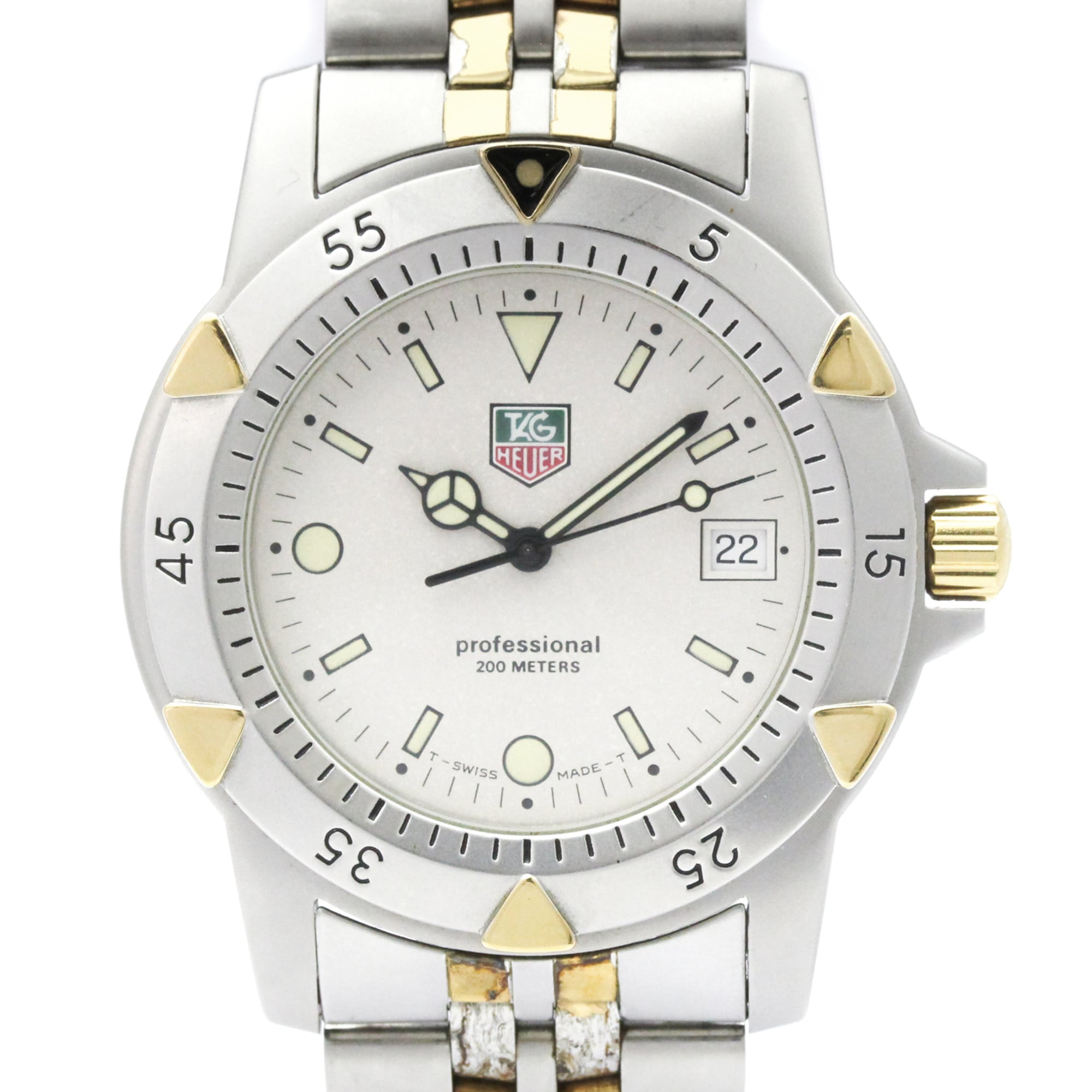 TAG HEUER 1500 Professional Gold Plated Steel Quartz Mens Watch 955.706G