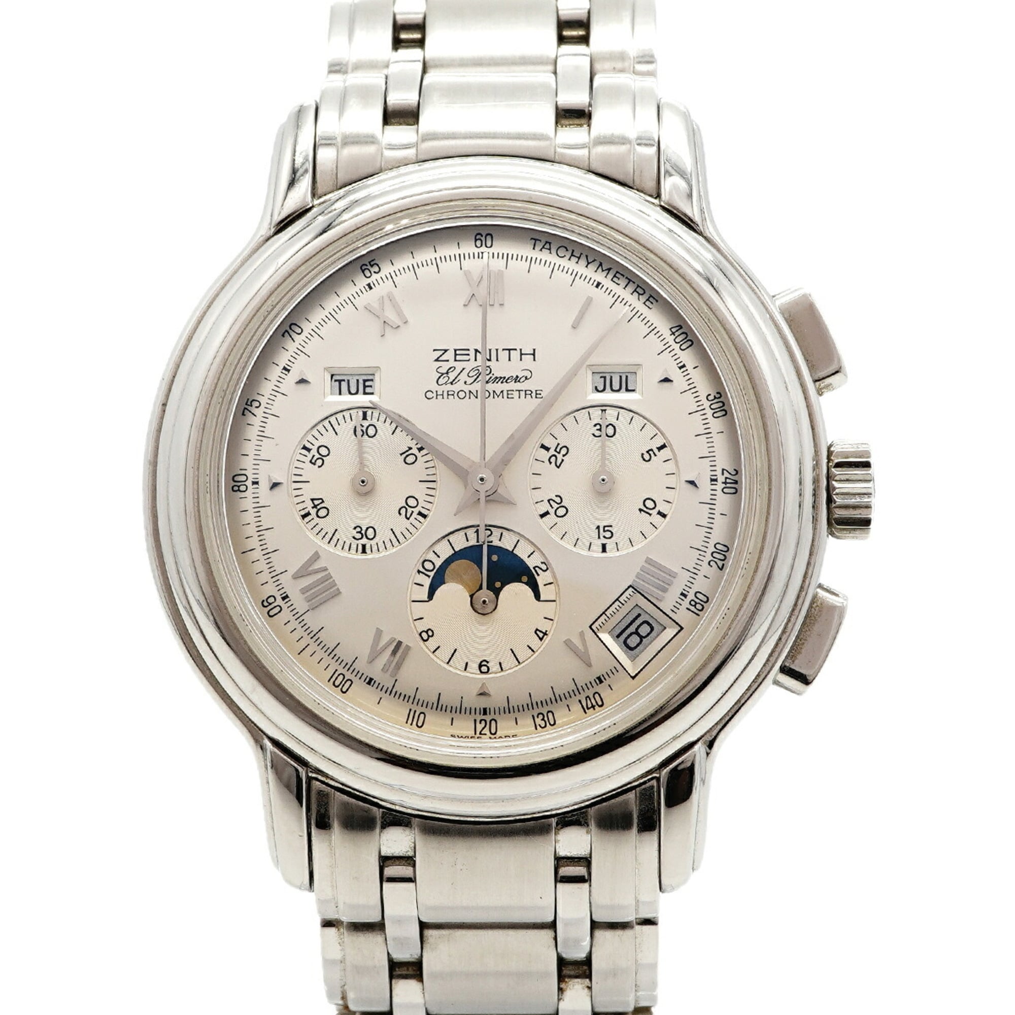 Zenith Chronomaster El Primero Moonphase 02.0240.410 Silver Dial Men\'s Watch