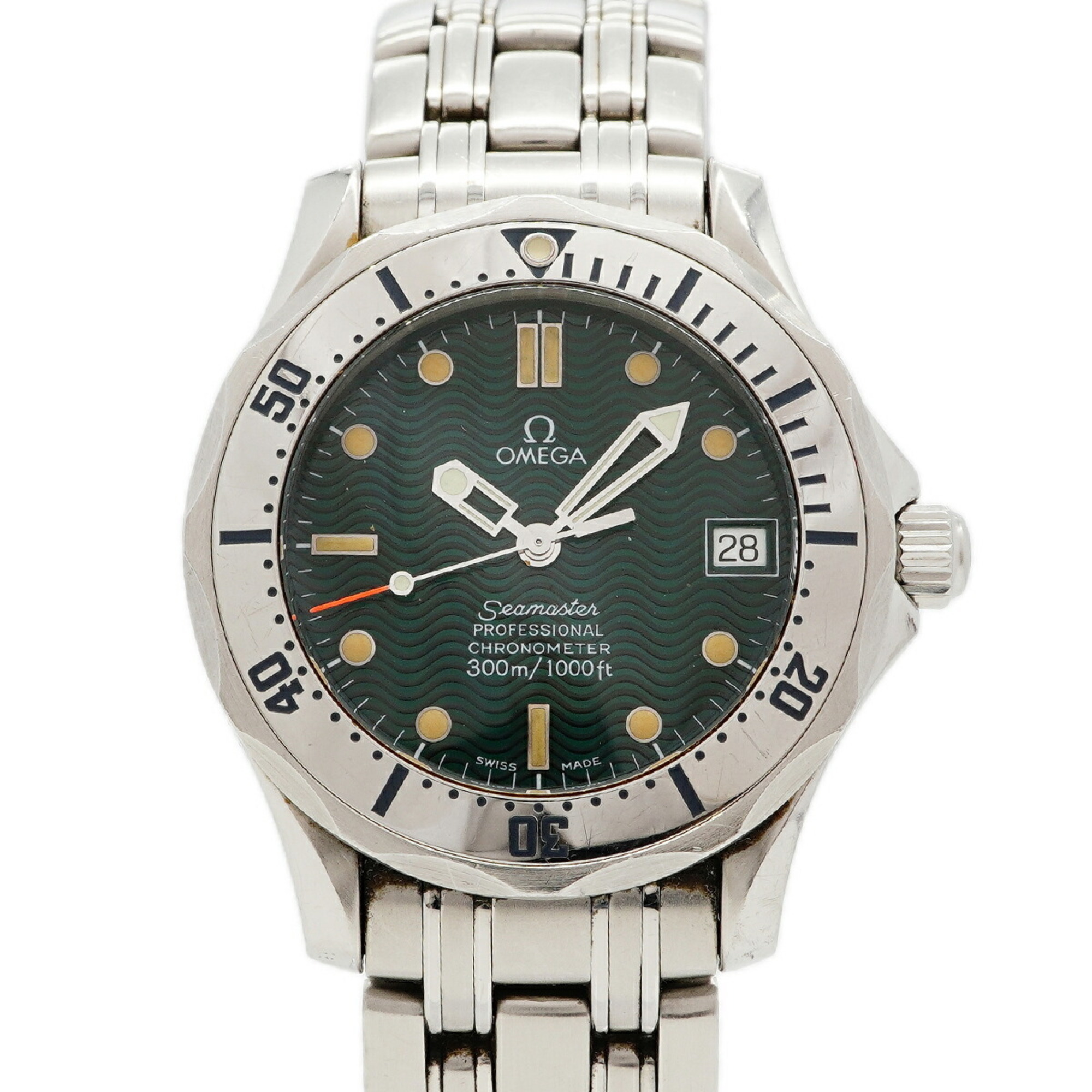 Omega Seamaster 300 Jacques Mayol Limited Edition (3000 pieces) 2553.41 Green Dial Watch (Boys\' Siz