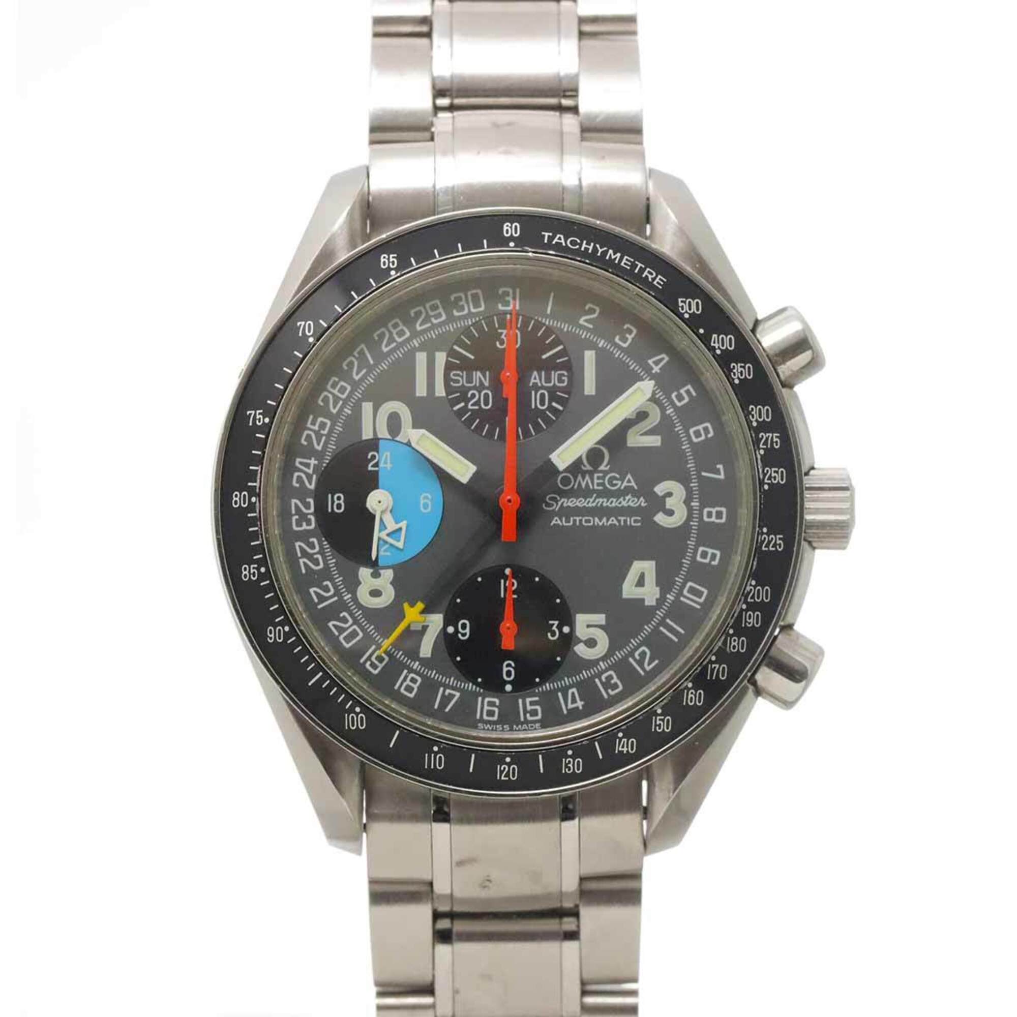 Omega Speedmaster Mark 40 AM PM Triple Calendar 3520 53 Men\'s Watch, Gray, Automatic Movement