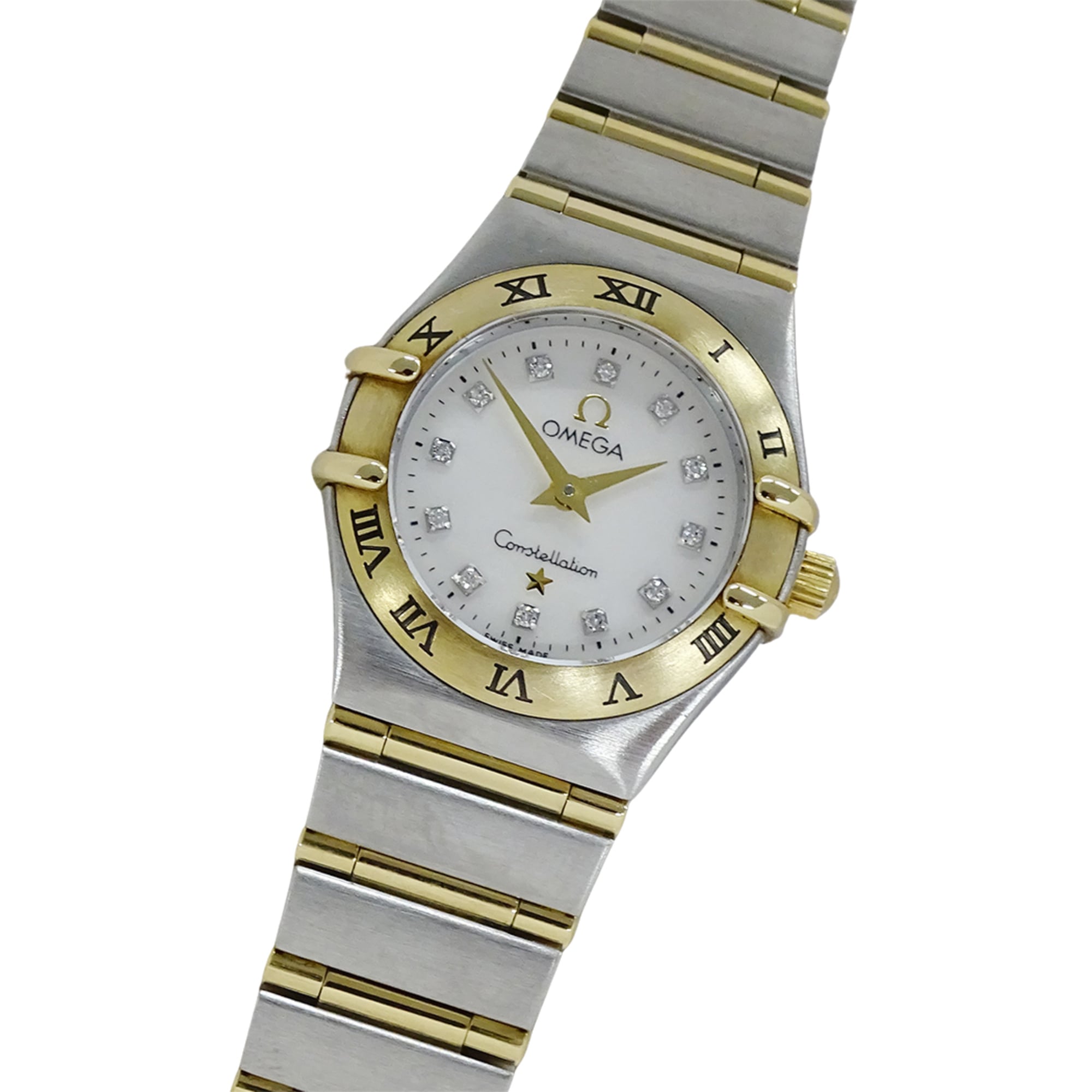 Omega Constellation Mini 1262.75 Women\'s Watch, Brand Name, 12P Diamond, Shell, Quartz Movement, St