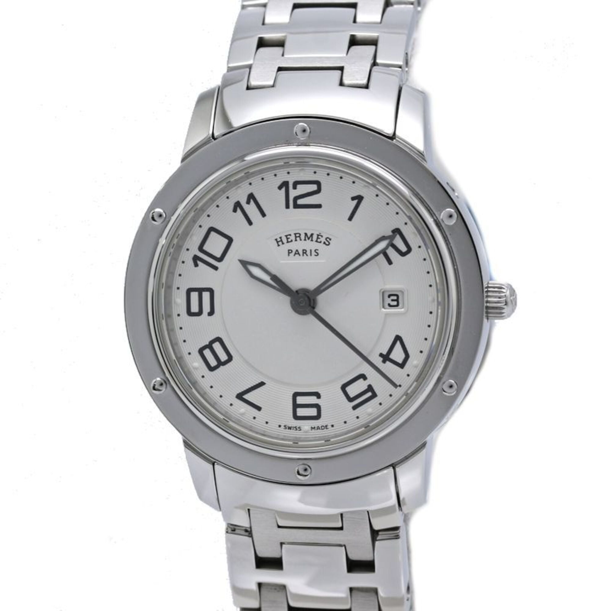 HERMES Clipper Classic CP1.310.220 4966 Boys\' Watch Stainless Steel 40519