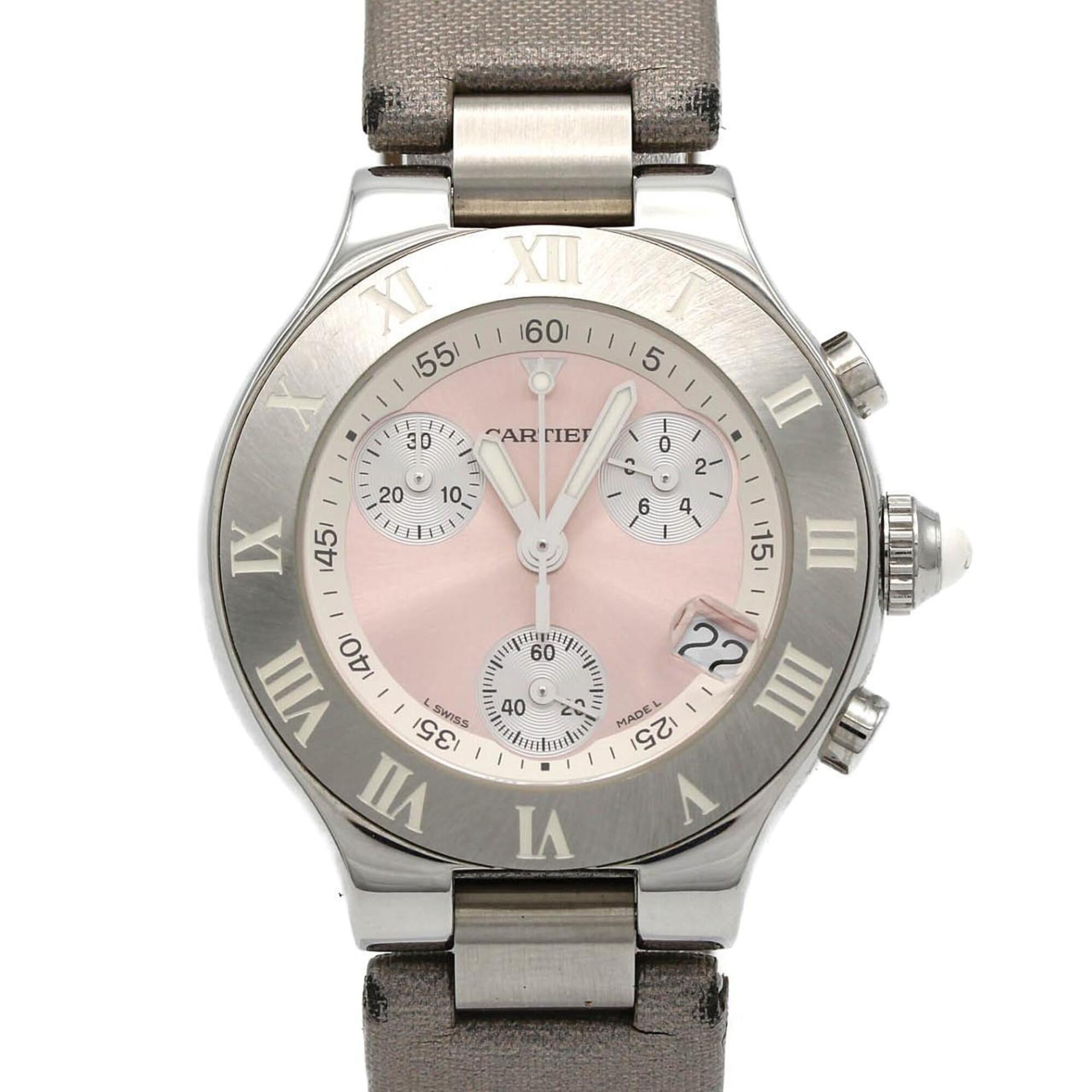 Cartier Chronoscaph SM W1020012 SS Quartz Watch